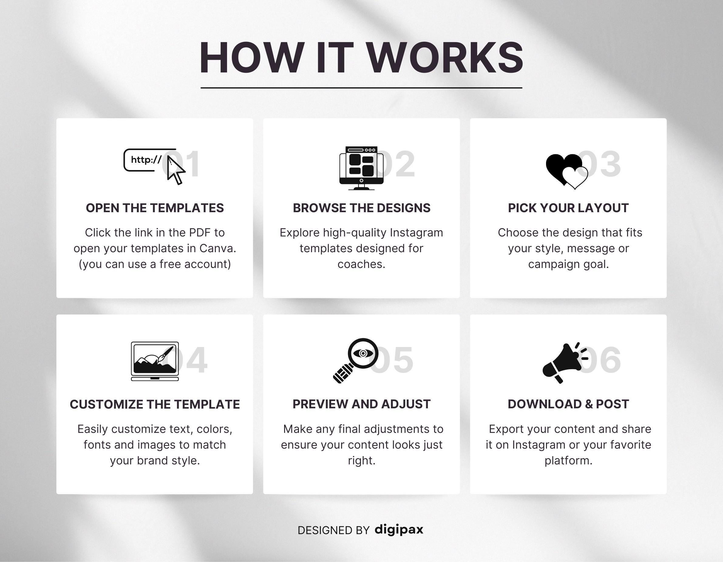 Coach Carousel Instagram Posts, Beige Canva Carousel Templates for ...