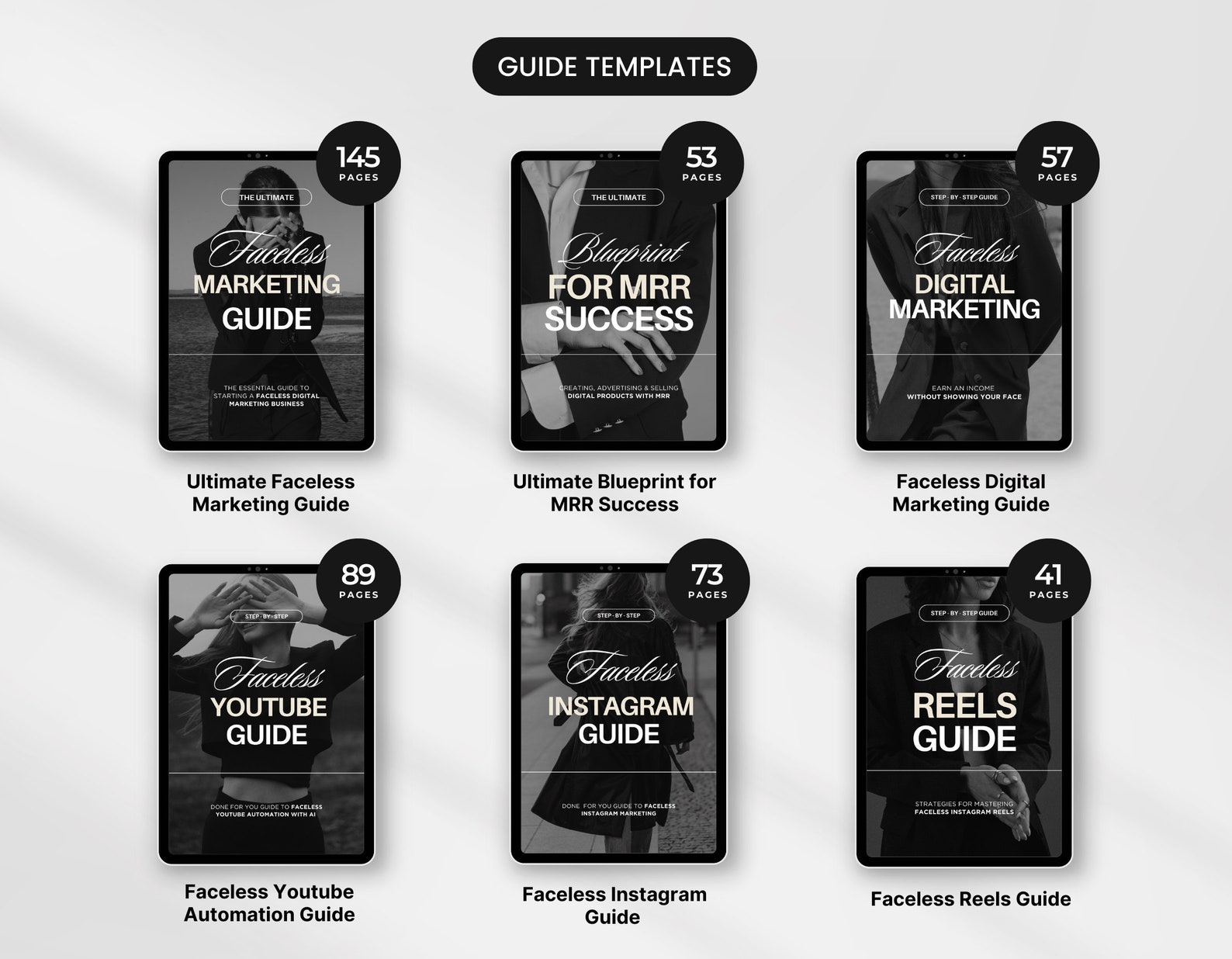 Ultimate Faceless Marketing Templates Bundle With PLR & MRR, Faceless ...
