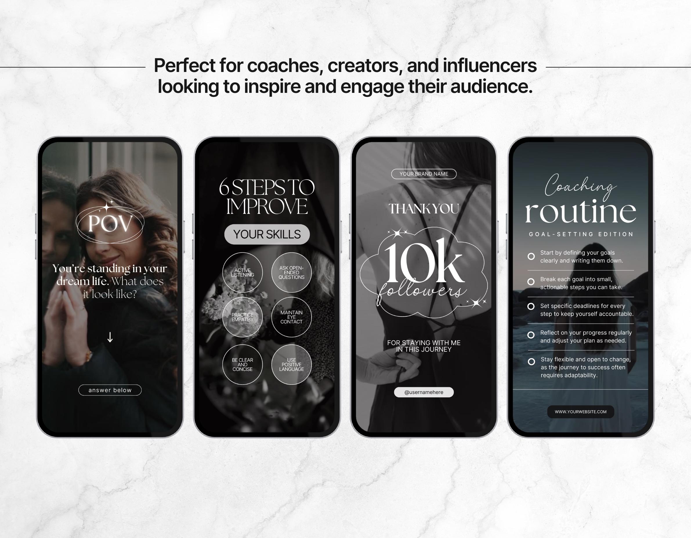 Coach Instagram Reels Templates, Canva Editable Reels for Coaches ...
