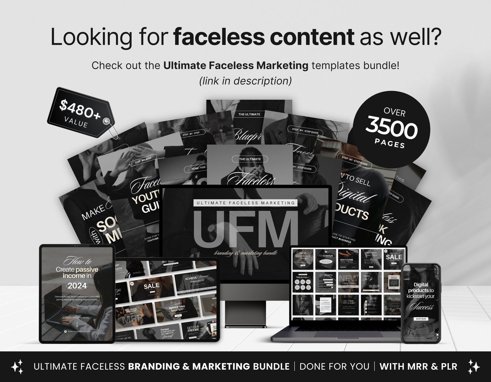 Ultimate Faceless Marketing Guide Templates Bundle With PLR & MRR ...