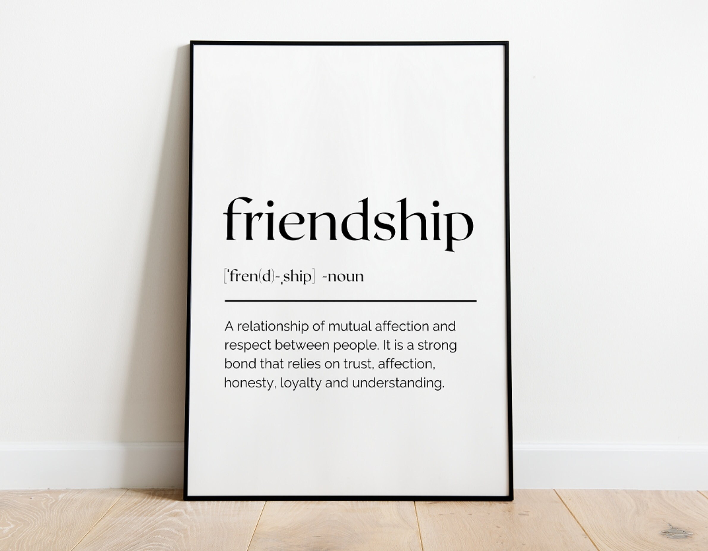 Friendship Wall Decor Wall Art Friendship Definition Etsy