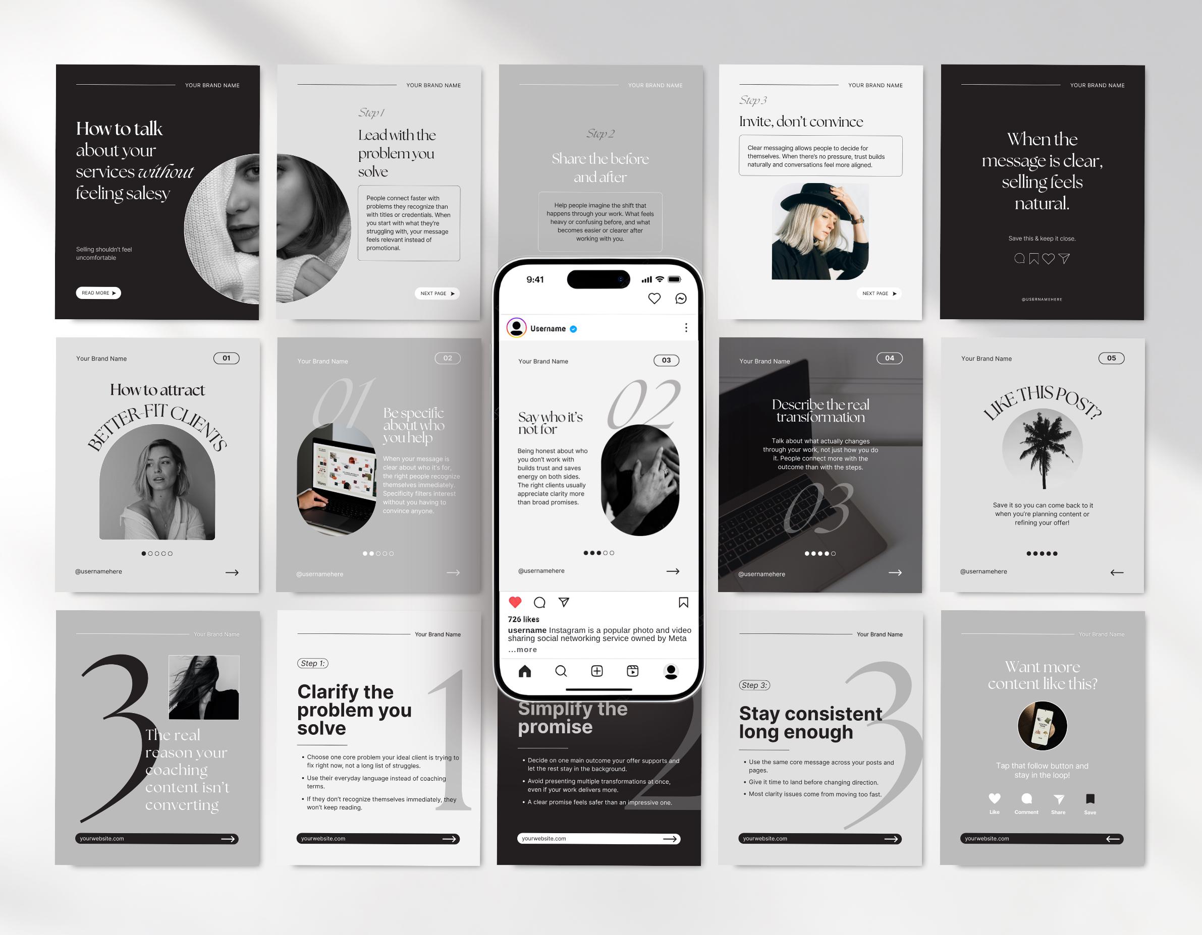 Coach Canva Template Bundle, Coaching Templates for Social Media and ...