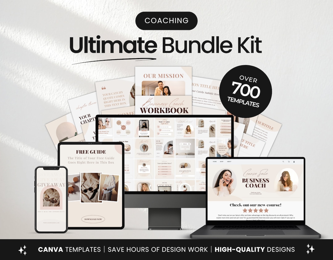 Ultimate Social Media Templates Bundle for Coaches, Coaching Marketing ...