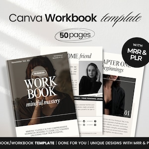 Workbook Template with PLR & MRR, Ebook Canva Template with Master Resell Rights, Course Creator Ebook Template, DFY Digital Product Ebook