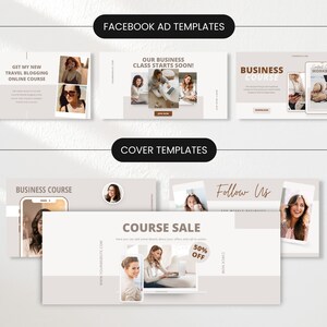 Course Creator Facebook Ad Templates and Cover Templates Neutral Mockup DigiPax