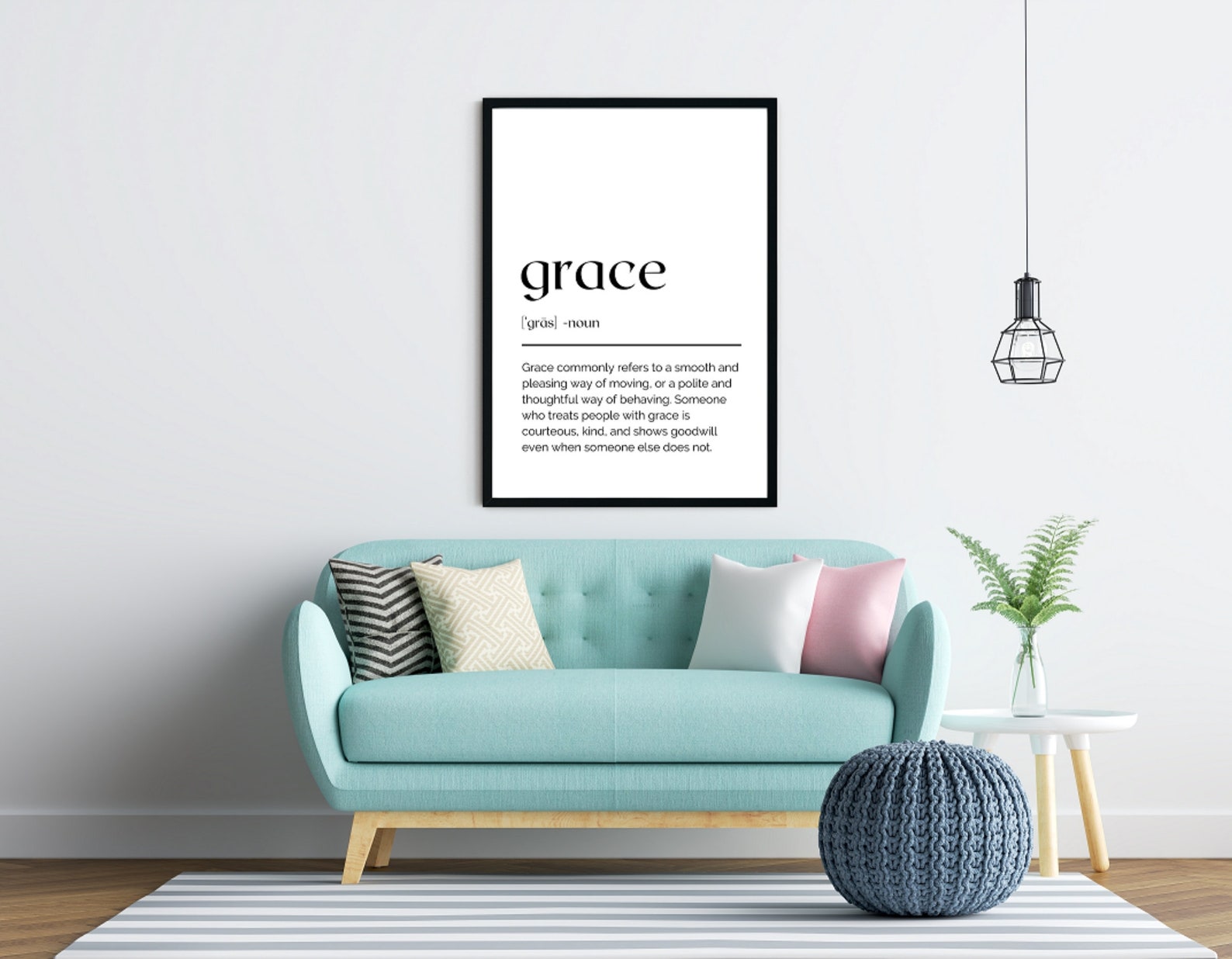 Grace Wall Decor Wall Art Grace Definition Printable Poster | Etsy