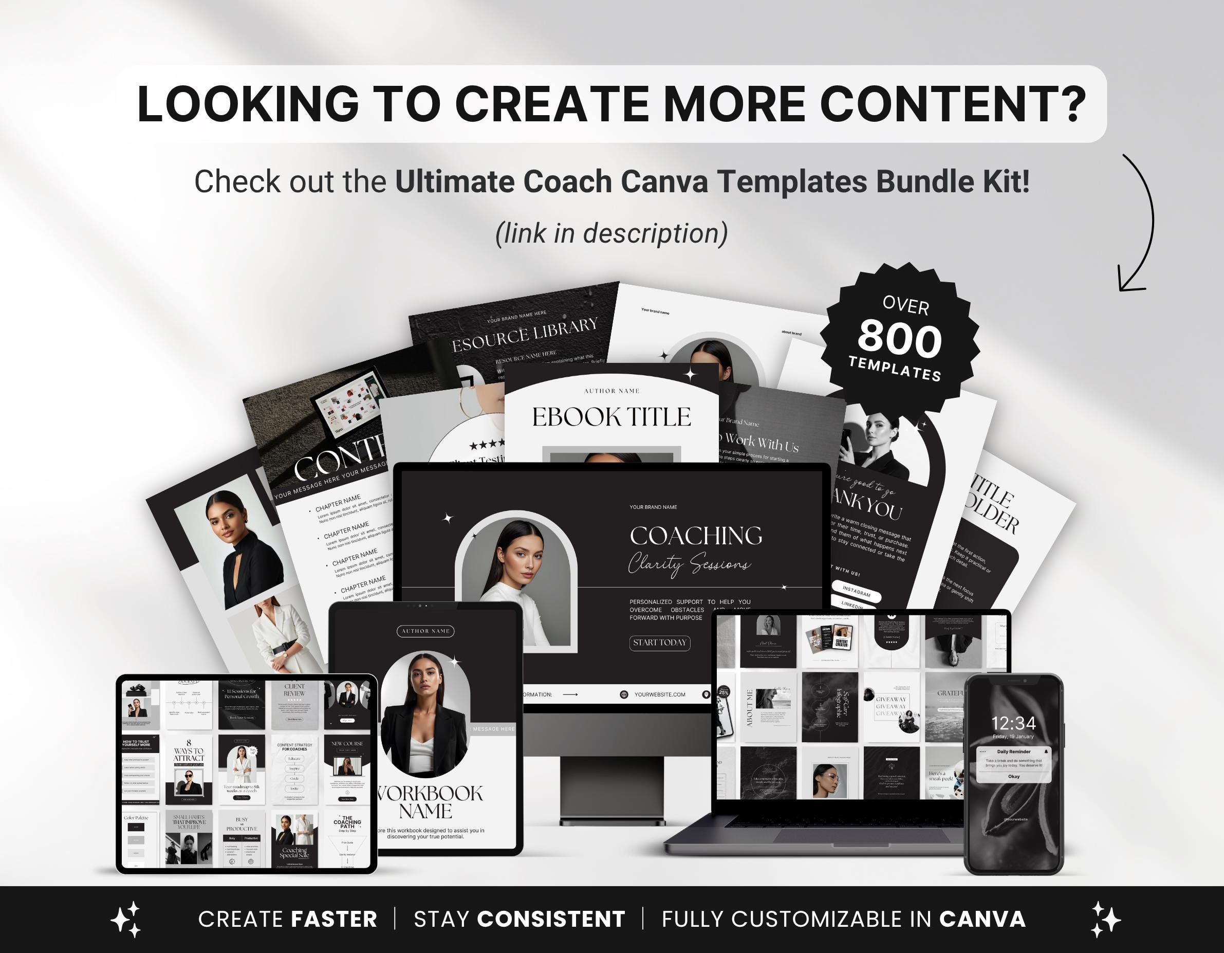 Coach Instagram Templates Bundle Kit, Coaching Instagram Templates ...