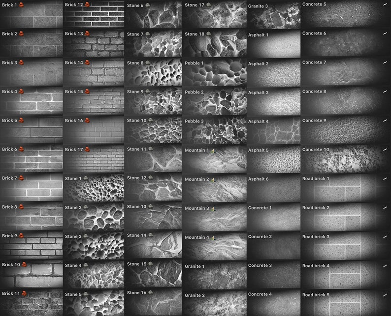 Procreate Texture Brush Set: 130 Seamless Brushes - Brick, Stone, Wood ...