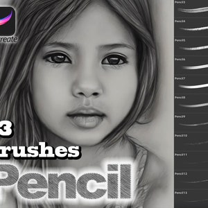 Pencil brushes, Drawing brushset Procreate, Hatching brushes, Digital Textured, Pencil style, Painted Overlay, Brush set, Colour pencils