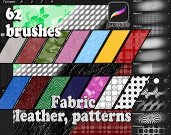 Procreate Fabric Texture Brush Set: 62 Realistic Textile Brushes (Digital Download)