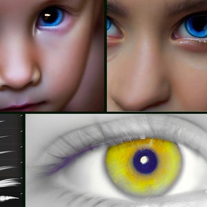 Eyes Brushes Iris Brushset Procreate Makeup Stamps Digital Textured Eyes Brushes Iris Brushset Procreate Makeup Stamps Digital Textured