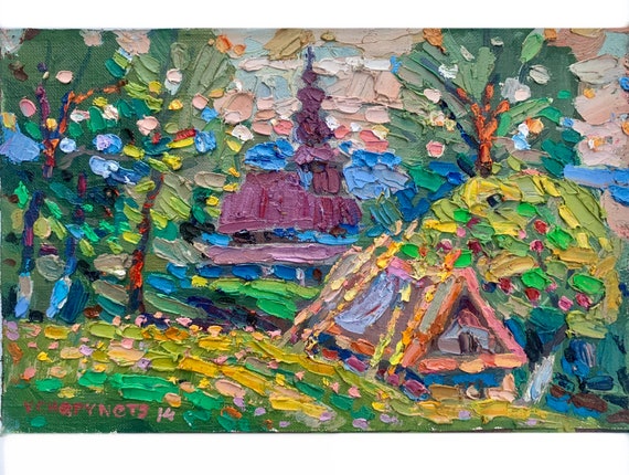 Ukrainian Painting Original Painting Rural Landscape - Etsy