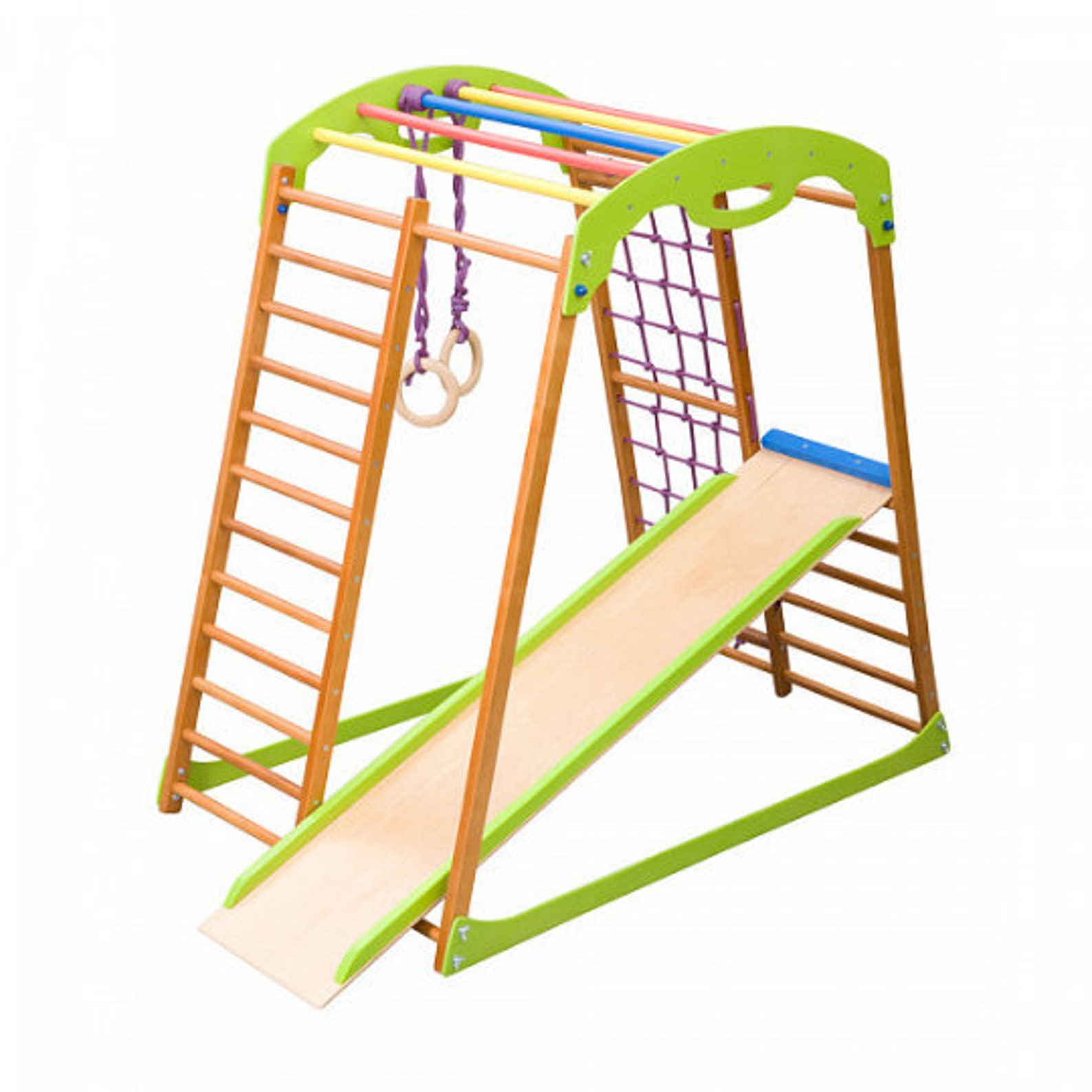 Wooden Playground Home Gymnastic Wood Indoor Jungle Gym Set Etsy