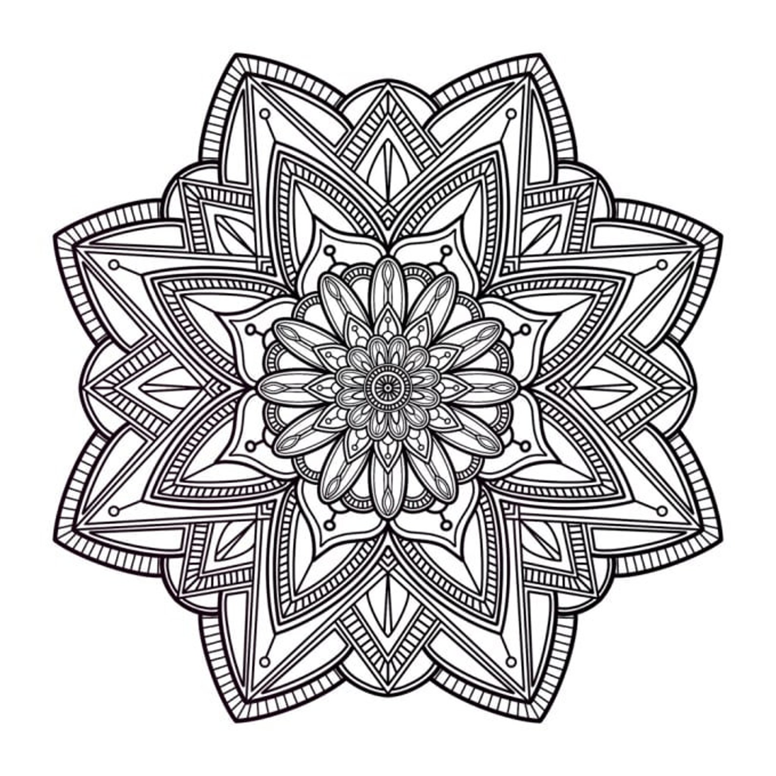5 Different Printable Mandela Colouring Pages Set 1 - Etsy