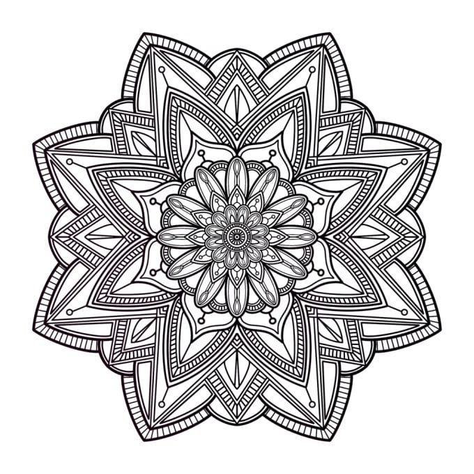 5 Different Printable Mandela Colouring Pages Set 1 - Etsy
