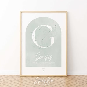 Lámina de nacimiento del horóscopo, arte para guardería de bebés con el zodíaco, arte con el nombre del bebé, estadística de nacimiento de la guardería del bebé, póster de nacimiento personalizado, lámina de astrología para guardería