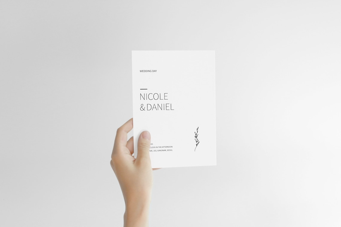 5x7 Card Mockup Invitation Mockup Stationery Mockup White