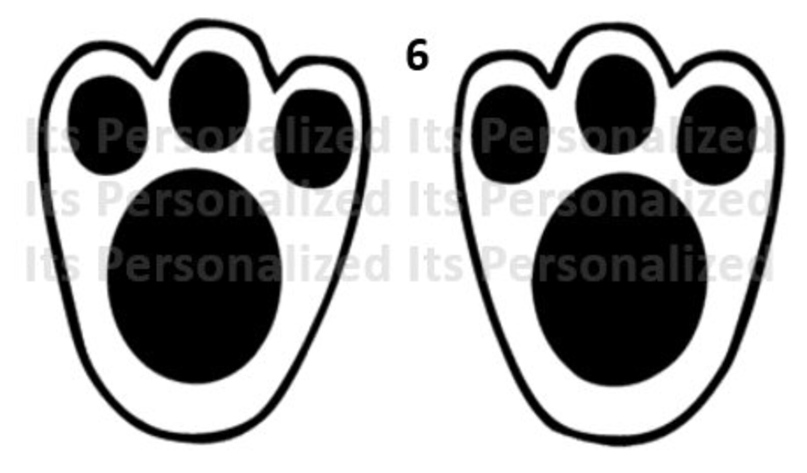 Bunny Feet Stencil Easter Bunny Feet Printable Easter | Etsy