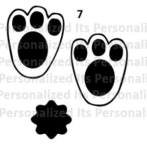 Bunny Feet Stencil Easter Bunny Feet Printable Easter | Etsy