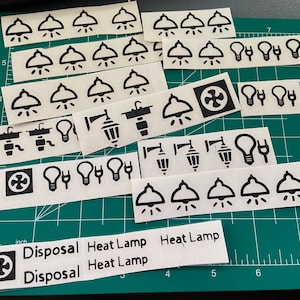 Símbolos de interruptores de luz personalizáveis, decalque de interruptor de luz, ícones personalizados, ícones de interruptor, etiquetas de interruptor de luz, etiquetas de tomada, decalques de cozinha