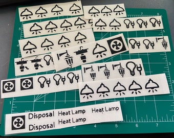 Símbolos personalizables para interruptores de luz, calcomanías para interruptores de luz, íconos personalizados, etiquetas para interruptores de luz, etiquetas para enchufes, calcomanías para cocina
