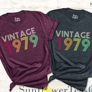 46th Birthday Shirt, 46th Birthday Gift, Vintage 1979 Shirt, Birthday Gift for mom dad bestfriend,Cute Birthday Shirt,Retro Shirt,1979 Shirt