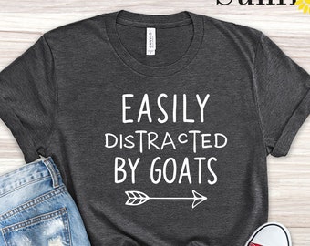 Goat Shirt, Goat Shirt Men, Goat Shirts For Women, Easily Distracted By Goats Shirt, Goat Lover Tshirt, Goat Lover Gift, Farmer Shirt