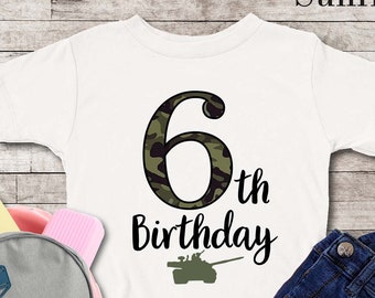 Army Birthday Shirt Boy, Personalized Military Birthday Shirt, Birthday Boy Gift, Camo Shirt for Kids, Military Tank Shirt Gift for Toddler