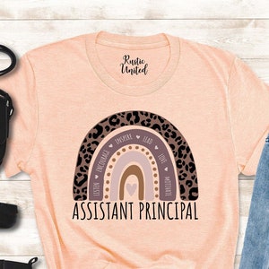 Assistant Principal Shirt, Assistant Principal Gifts, Principal Team Shirts,Leopard Rainbow Shirt,Front Office Squad Shirt,Front Office Lady image 1