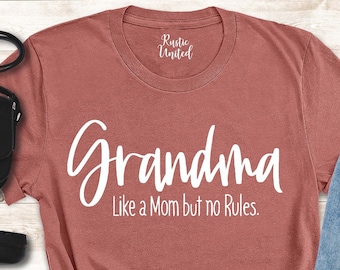 Grandma T-shirt, Mothers Day Gift for Grandma, Grandma Definition Shirt, Funny Grandma Gift, Grandmas like a Mom but no Rules, Grandma Life