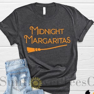 Midnight Margaritas Shirt, Witch Broom Halloween Shirt, Basic Witch Shirt, Spooky Season Shirt,Funny Witchy Vibes Tee, Magic Halloween Shirt