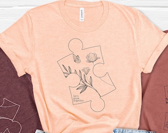 Autism Awareness Shirt, Gift for Special Education Teacher, ASD and SPD Apparels, Puzzle Piece Shirt, Autism Month Tees, SPED Gift, Support