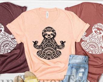 Meditation Shirt, Yoga Shirt Funny, Yoga Shirt Men, Yoga meditation shirt, sloth shirt, sloth claws t shirt, sloth hiking shirt women's