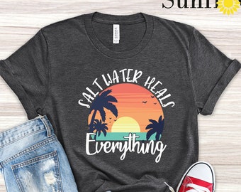 Retro Kids Outfit Vintage Beach Kids Shirt Summer Kids Graphic Tee 70s Outfit Sibling Gifts Matching Sibling Shirts Retro Kids Shirt