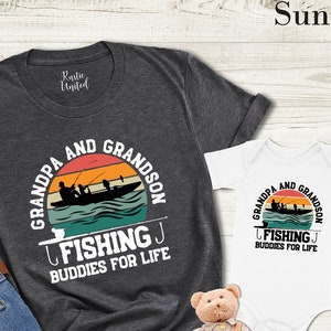 Grandpa Grandson Fishing Buddies Shirt, Matching Grandma Grandson Shirt, Father's Day Gift, Fishing Grandpa T-shirt, Gift for Grandfather