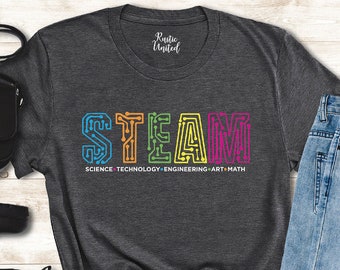 Steam Teacher Shirt, Technology Teacher T-shirt, Science Technology Engineering Art Math Teacher Gifts,  Educational Technology Specialist