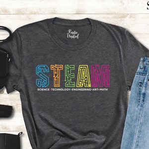 Steam Teacher Shirt, Technology Teacher T-shirt, Science Technology Engineering Art Math Teacher Gifts,  Educational Technology Specialist