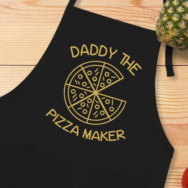 Pizza Apron, Daddy The Pizza Maker Apron, Dad Cooking Gift, Father's Day Gift, Men's Birthday Gift, Pizzeria Apron, Pizza Accessories Gift