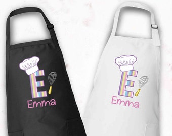 Personalized Apron For Women, Custom Letter Monogram Apron, Custom Name Baking Apron, Gift For Mom,, Aprons For Women, Cute Kitchen Apron