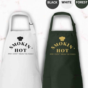 Funny Aprons for Men, Gift for Dad, Apron for Barbeque, Grill Apron for Husband, BBQ Apron with Pockets, Funny Grilling Apron for Dad Men