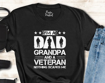 Veteran Grandpa Shirt, Fathers Day Gift For Grandpa, Military Dad Shirt, Gift for Grandfather, Veterans Day Shirt, Gift Shirt for Veteran