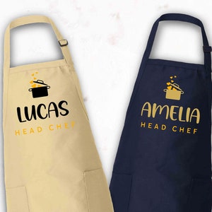 Personalized Aprons with Names, Custom Name Matching Apron, Family Matching Apron, Mommy Daughter Matching Baking Apron, Custom Baking Gifts