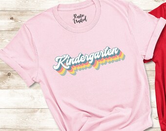 Kindergarten Teacher Shirt, Kindergarten Tee, Kindergarten T-shirt, Team Kindergarten, Kindergarten Squad Crew, first day of school shirt