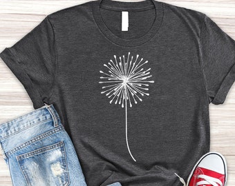 Dandelion Shirt, Wildflower Shirt, Blossoms Shirt, Gift For Her, Shirt, Floral Tshirt, Spring Shirt, Women Shirt, Nature Lover Gift, Garden