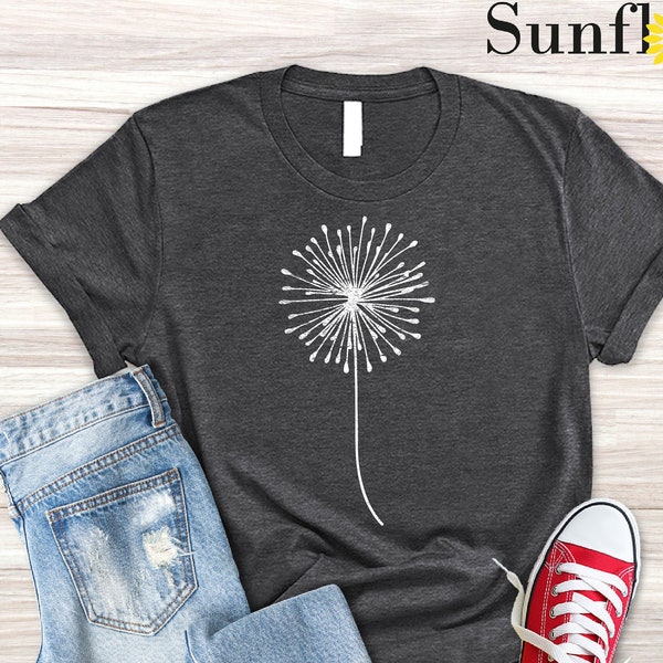 Dandelion Shirt, Wildflower Shirt, Blossoms Shirt, Gift For Her, Shirt, Floral Tshirt, Spring Shirt, Women Shirt, Nature Lover Gift, Garden