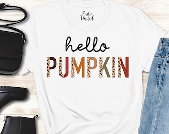 Hello Pumpkin Shirt, Fall Vibes Shirt, Thanksgiving Tee, Cute Fall Shirts, Pumpkin Patch Shirt, Womens Pumpkin Shirt, Hello Pumpkin Gifts