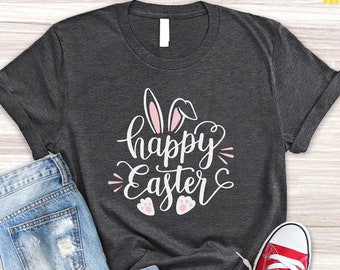 Happy Easter Shirt, Cute Easter Shirt, Easter Bunny Shirt, Easter Family T-Shirt, Easter Matching Tee, Kids Easter Shirt,Gift for Easter Day