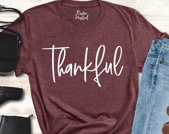 Thankful, Fall Teacher Shirt, Thanksgiving Outdoor, Thanksgiving Shirt Family, Thankful Shirt, Toddler Thanksgiving Shirt, Womens Fall Tee