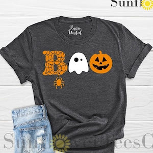 Halloween Boo Shirt, Halloween Ghost Shirt, Halloween Pumpkin Shirt, Kids Halloween Shirt, Spider Halloween Shirt, Toddler Halloween Shirt