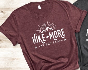 Hike More Shirt, Mountains Heartbeat Shirt, Nature Lover T Shirt, Hiking Adventure Camping Apparels, Outdoors, Wanderlust Custom Hiking Gift